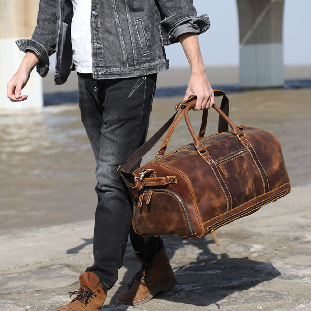 JEFFERSON LEATHER DUFFEL BAG