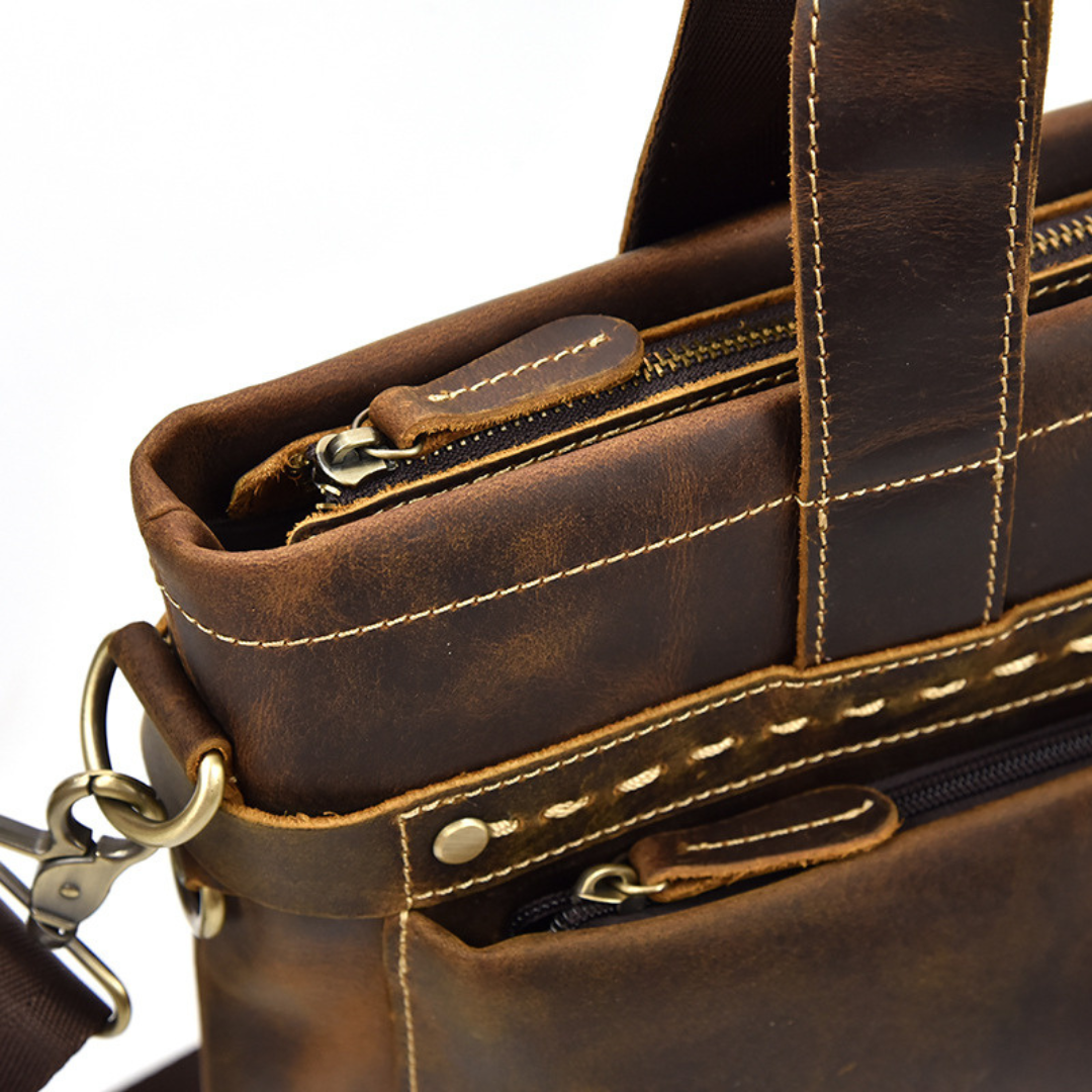 BISON LEATHER MESSENGER